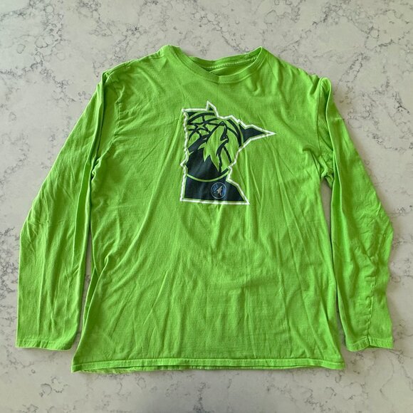 Fanatics Minnesota Timberwolves Green Long Sleeve T-shirt Mens XL - Picture 1 of 3